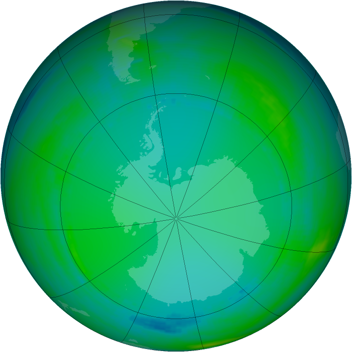 Ozone Map 1991-07-17